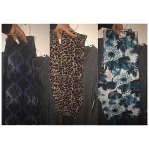 Legging Army OS leggings black damask leopard blue